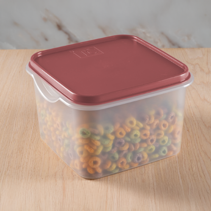 Picture of Easy Store Square With Lid 3Lt - Coral